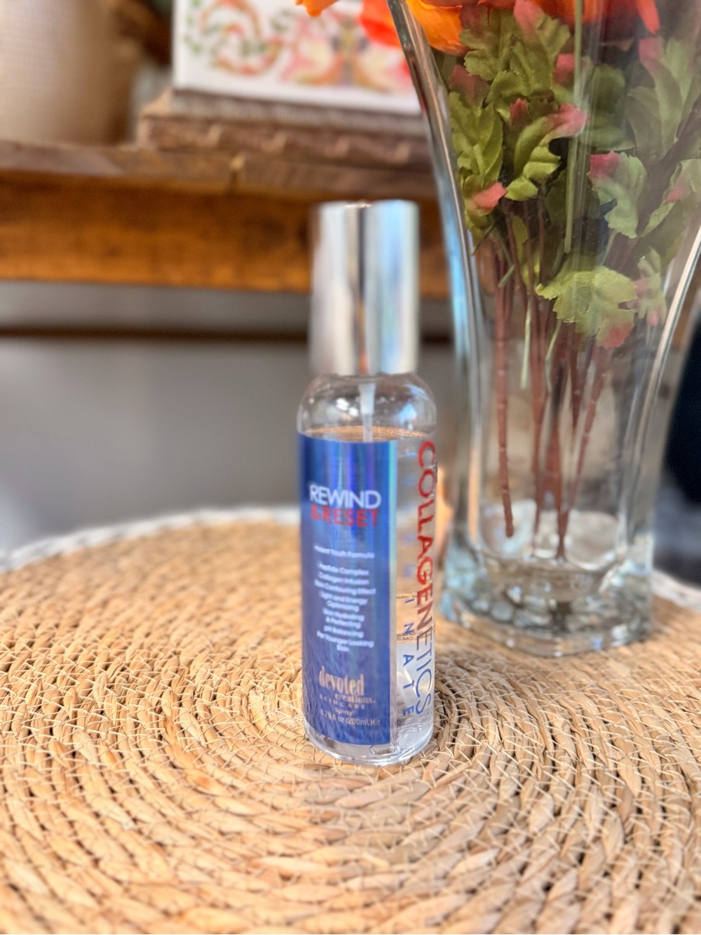 Devoted Creations Rewind & Reset Collagen Facial Mist — Blue